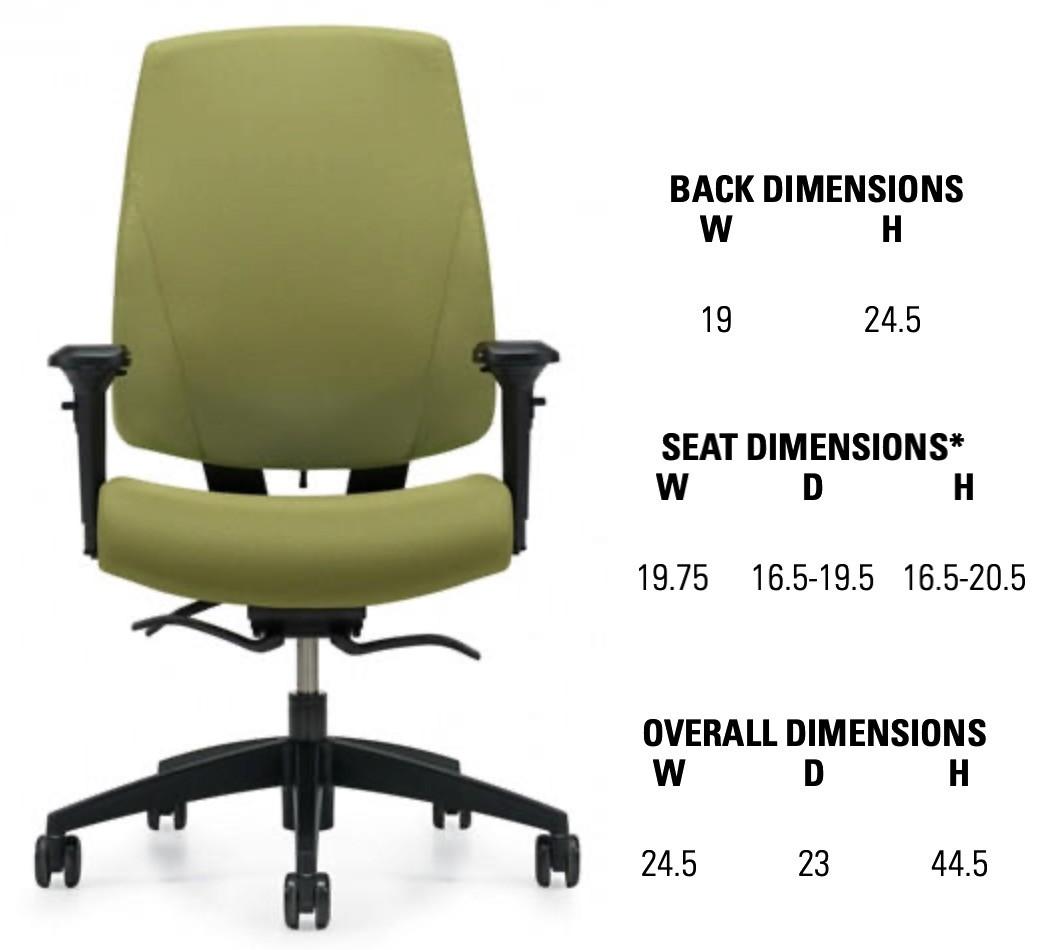 Global Total Office Global G1 Ergo Select High Back Task Chair 7332