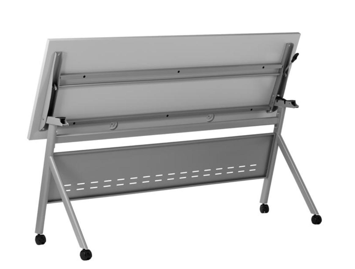  Flash Furniture 60" x 24" Gray Flip Top Training Room Table with Gray Steel Frame 