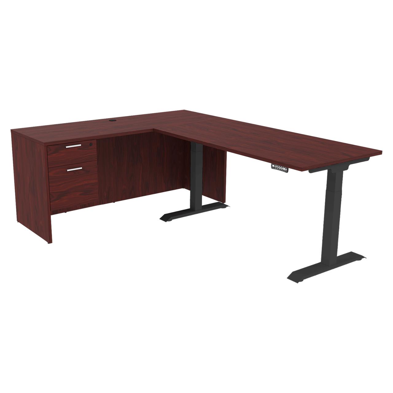  i5 Industries iRize Height Adjustable Ergonomic L-Desk Configuration 
