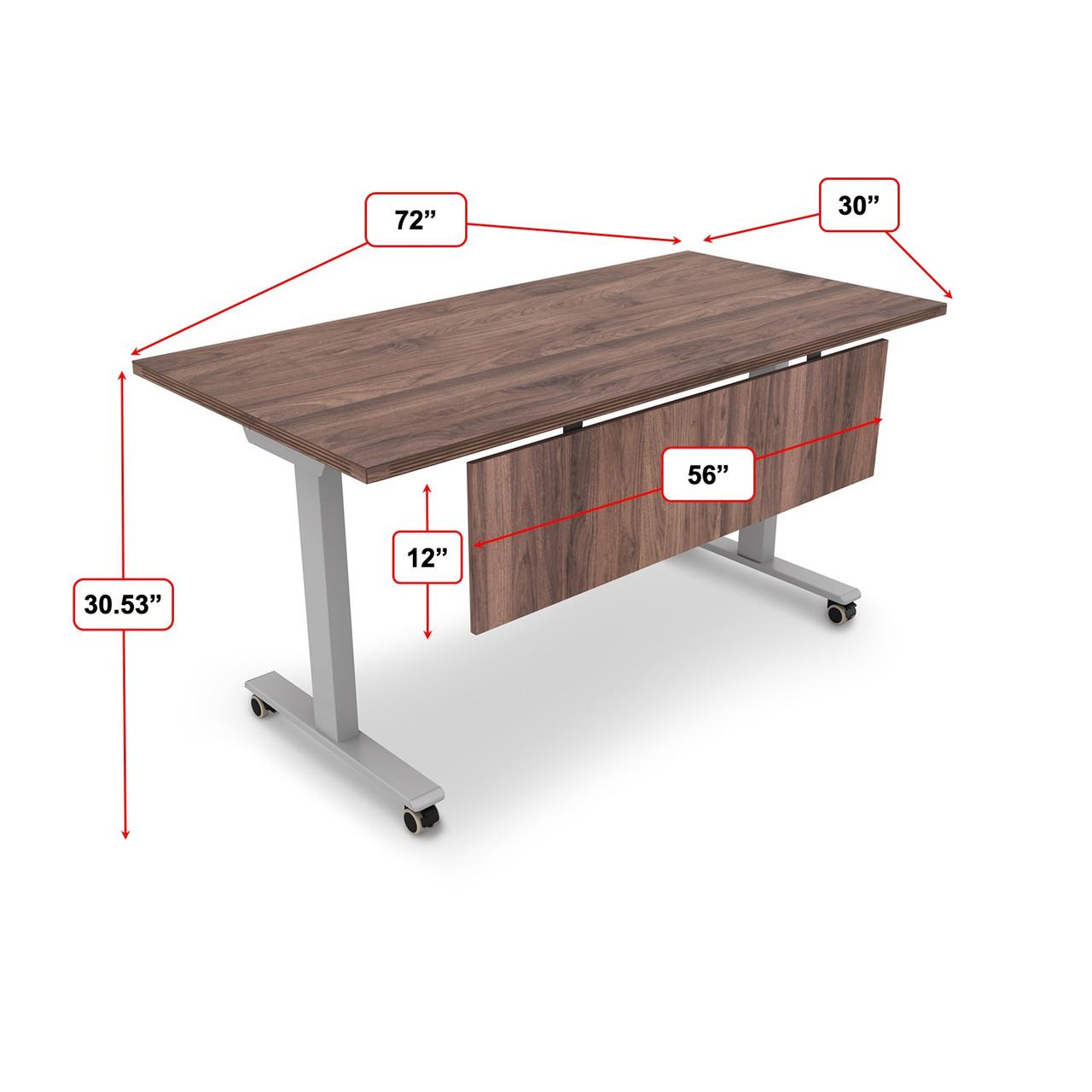 i5 Industries Connect Collection 72"W x 30"D Flip Top Nesting Table with Matching Modesty Panel 
