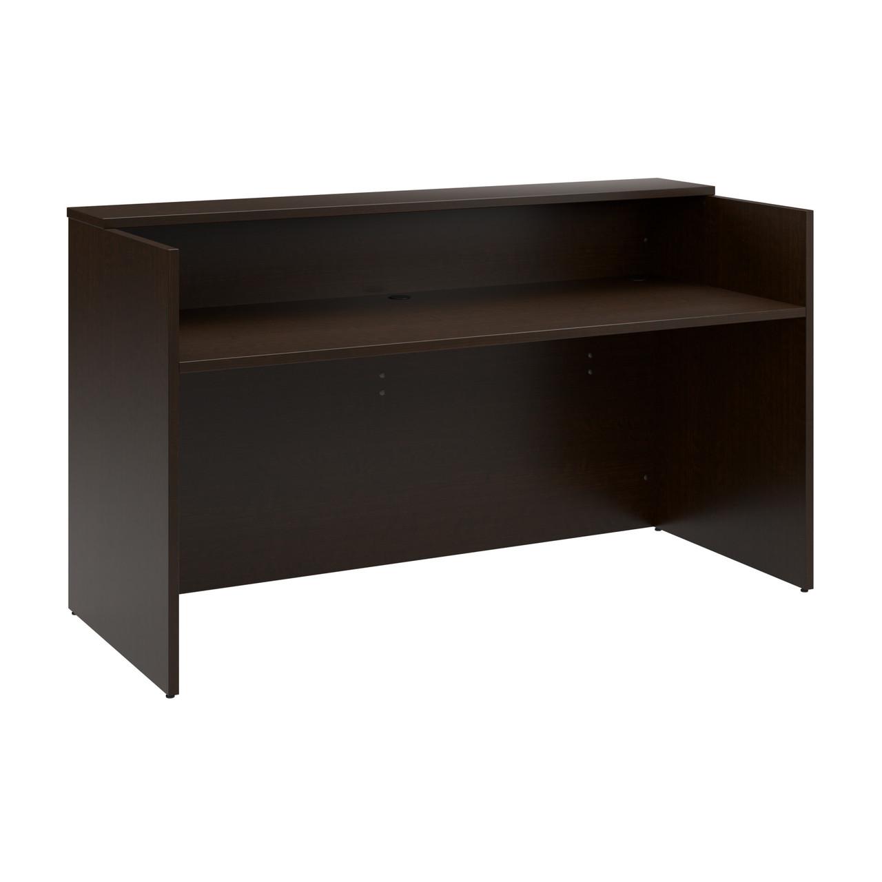  Bush Business Furniture Arrive 72W x 30D Reception Desk with Shelf 