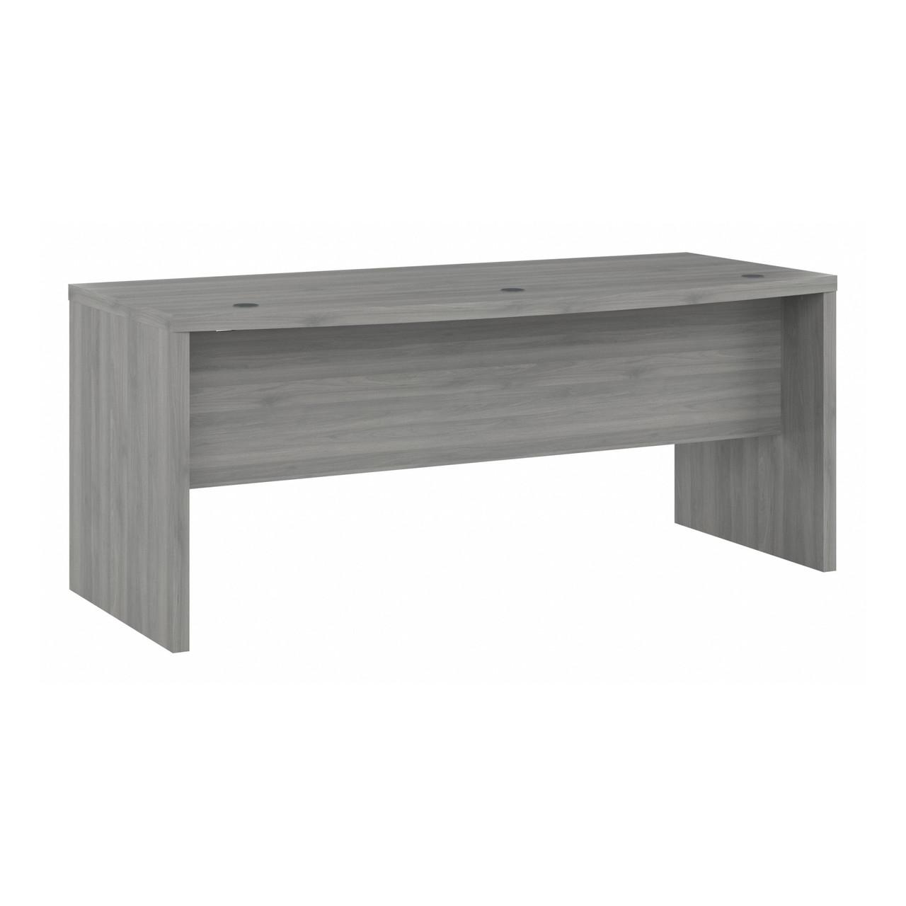  Bush Business Furniture Echo 72W Bow Front Desk in Modern Gray 