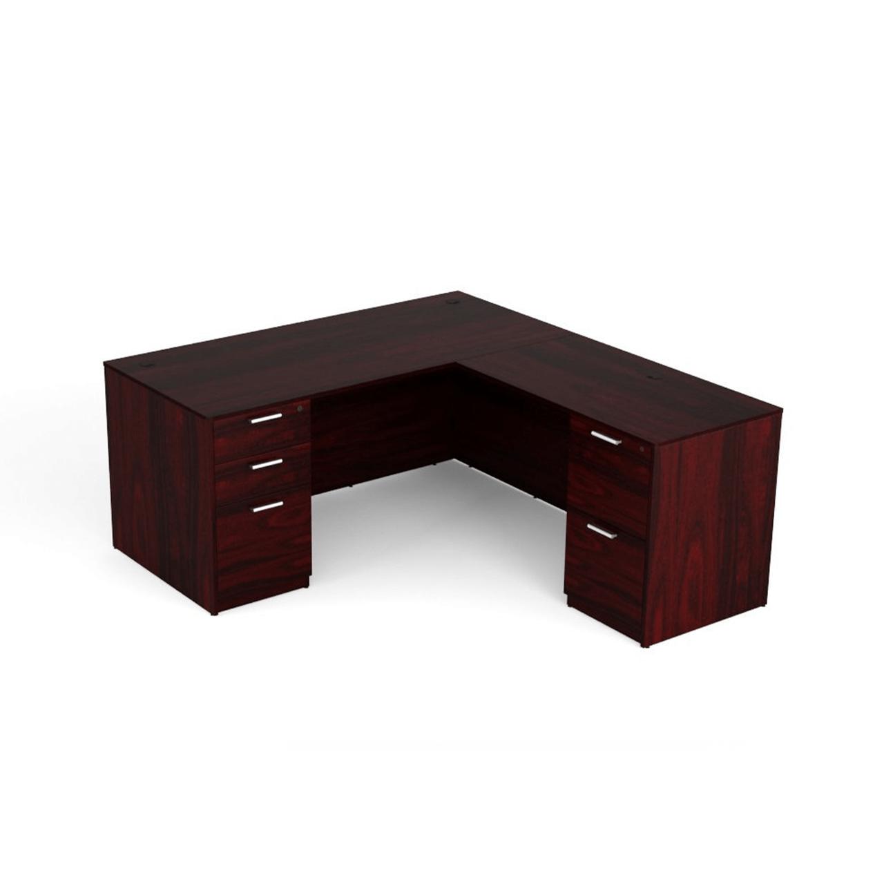  i5 Industries Kai Collection 71x78 Laminate L-Desk with Pedestals D7178P-7 