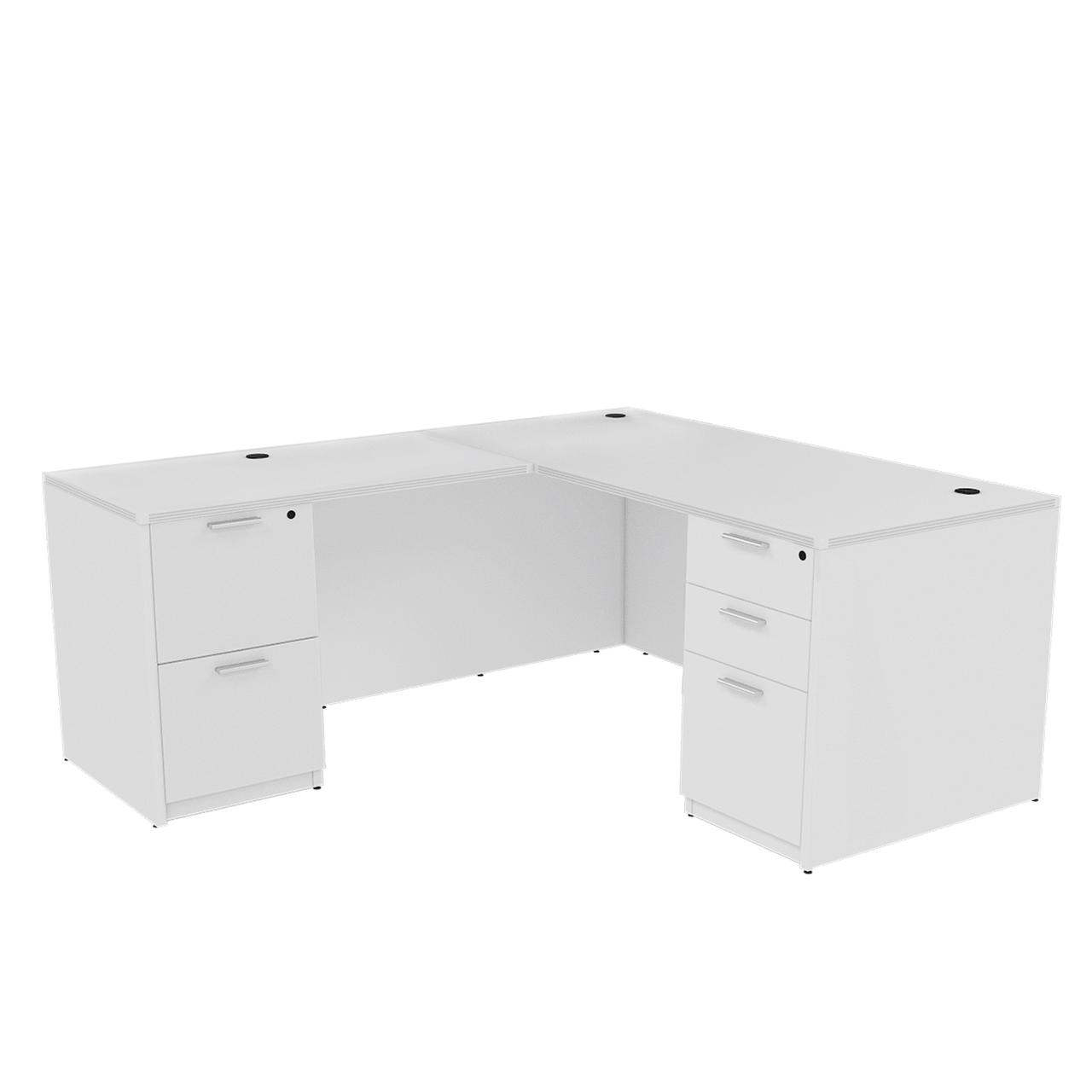  i5 Industries Kai Collection 71x78 Laminate L-Desk with Pedestals D7178P-7 