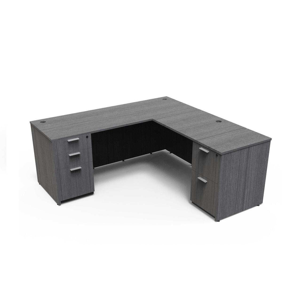  i5 Industries Kai Collection 71x78 Laminate L-Desk with Pedestals D7178P-7 