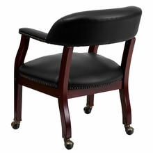  Flash Furniture Black Vinyl Luxurious Conference Chair with Casters 