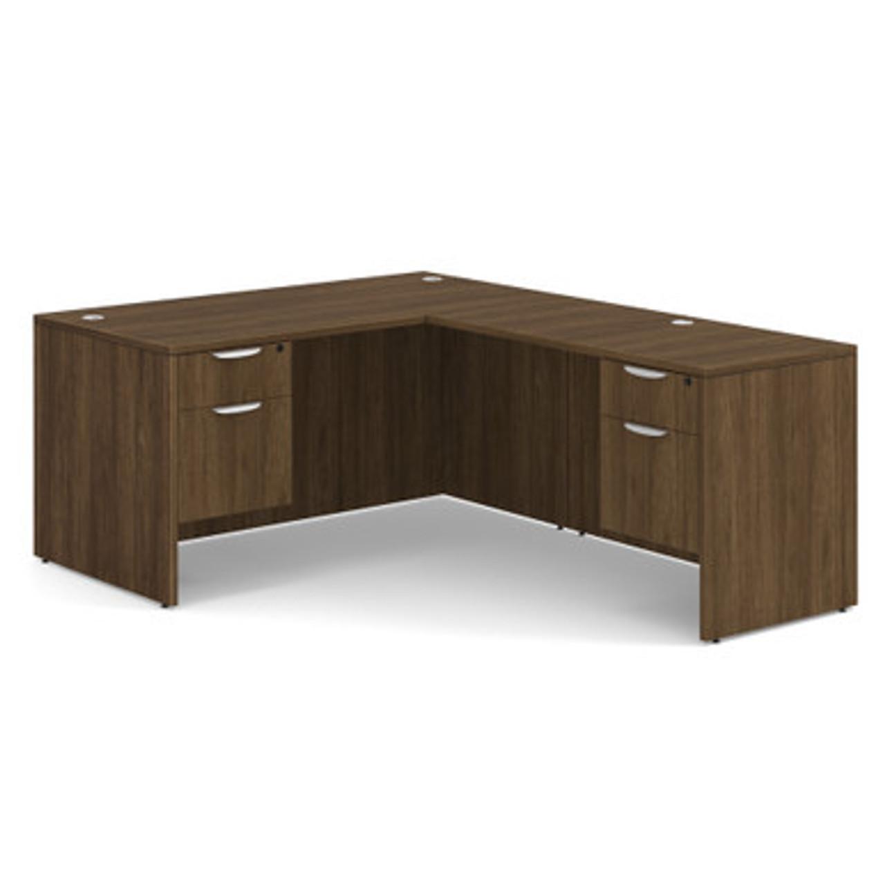  Office Source OS Laminate L-Desk with Suspended Pedestals DBLHLOS103 