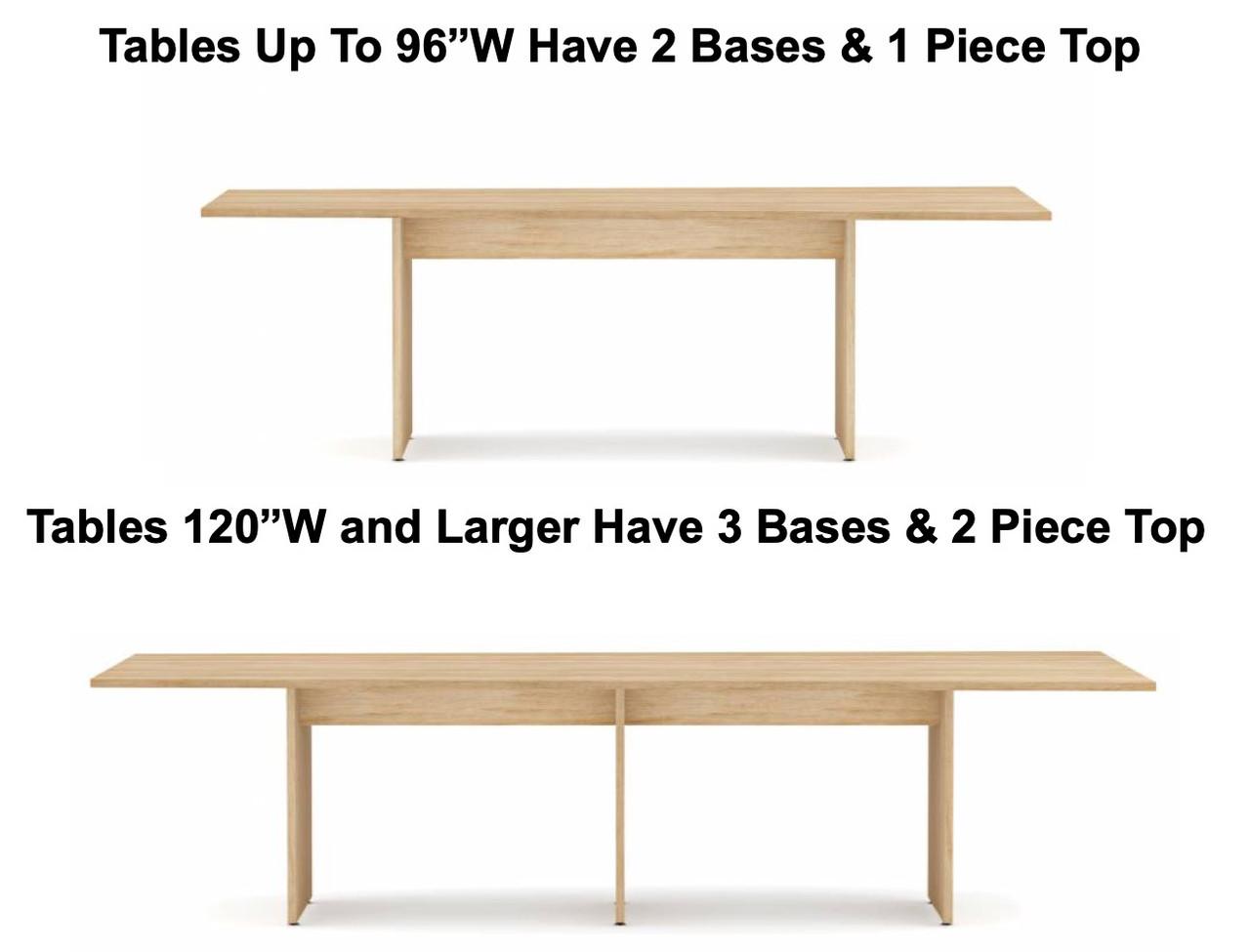 Global Total Office Global Anywhere Collection Wedge Shaped Conference Table with Slab Bases (Size & Finish Options!) 