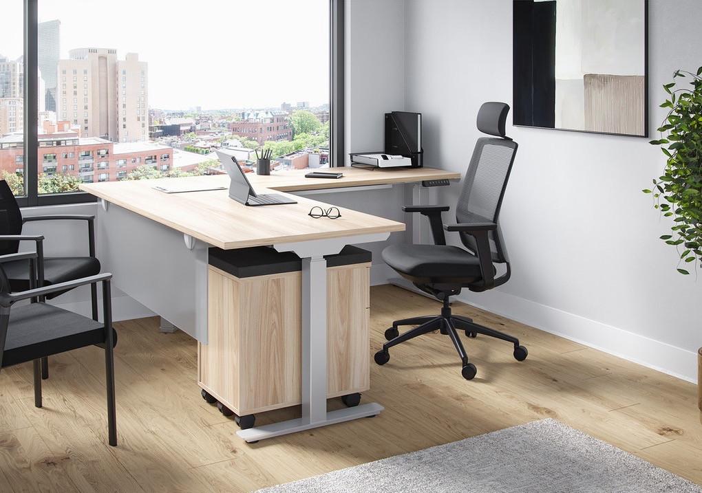  Office Source Height Adjustable L-Shaped Desk Configuration OSTYP356 