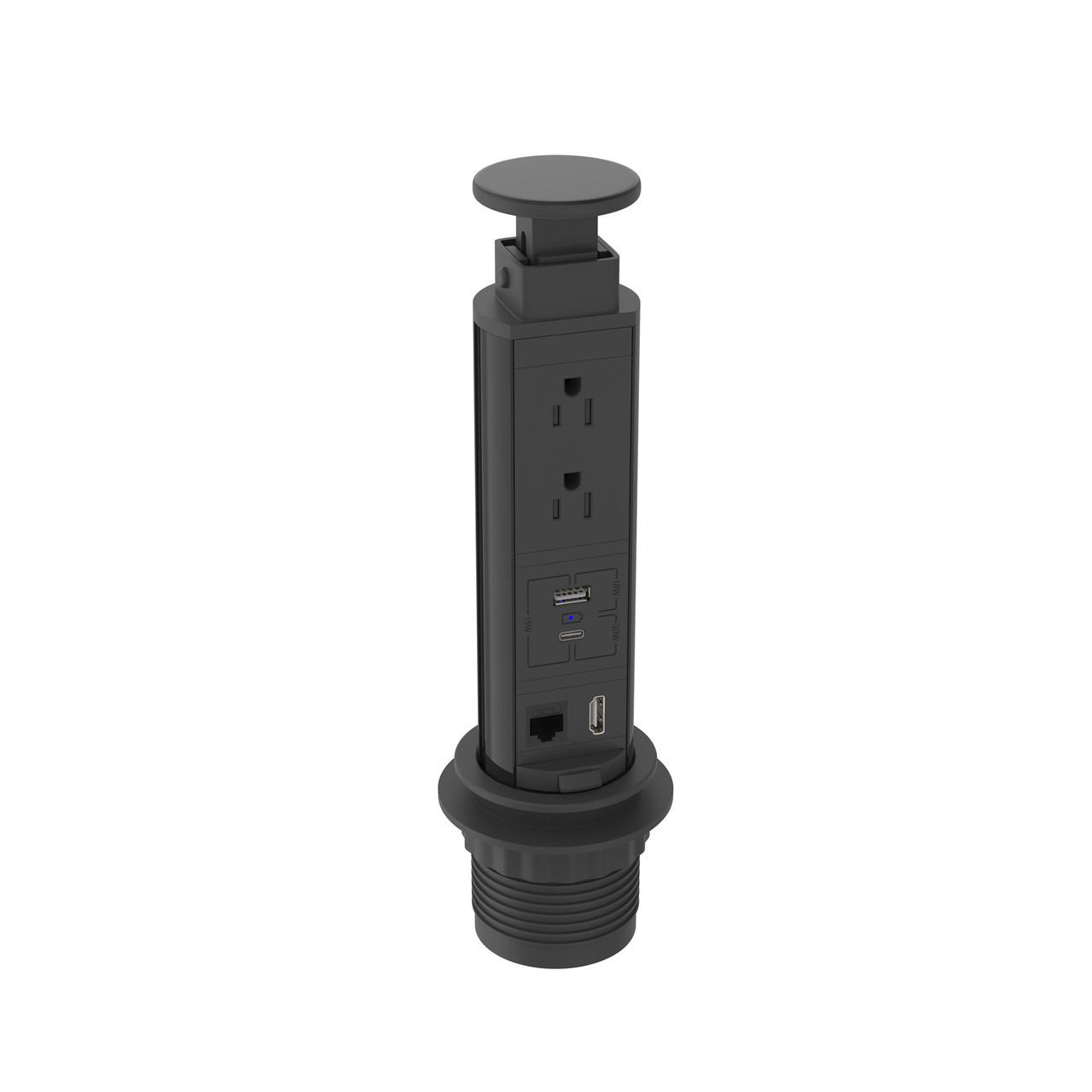  Office Source Popup Power Grommet with AC, USB, Ethernet, and HDMI Inputs 