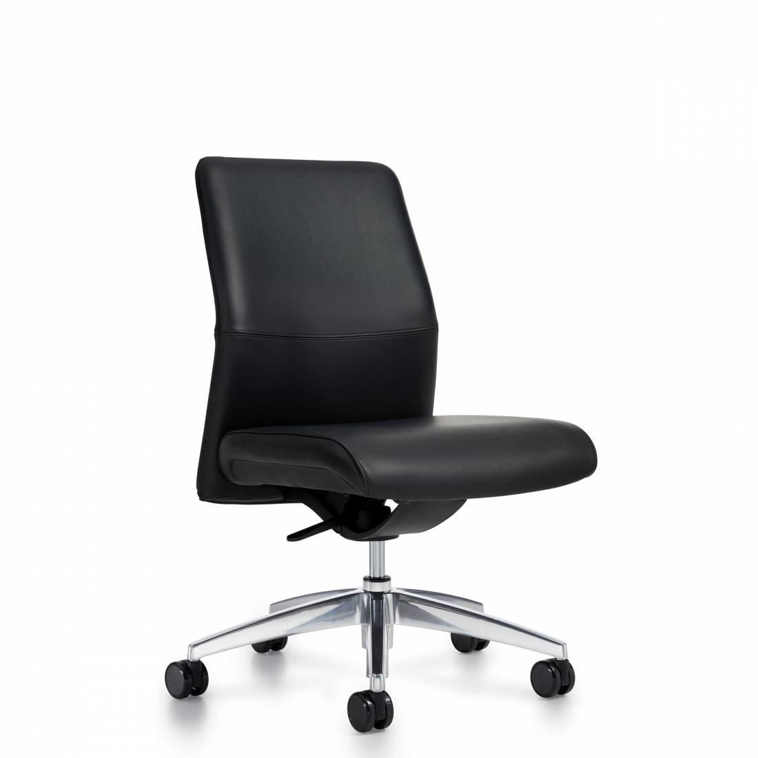Global Total Office Global Include Series Mid Back Armless Weight Sensing Synchro-Tilter Office Chair IN30NMB 