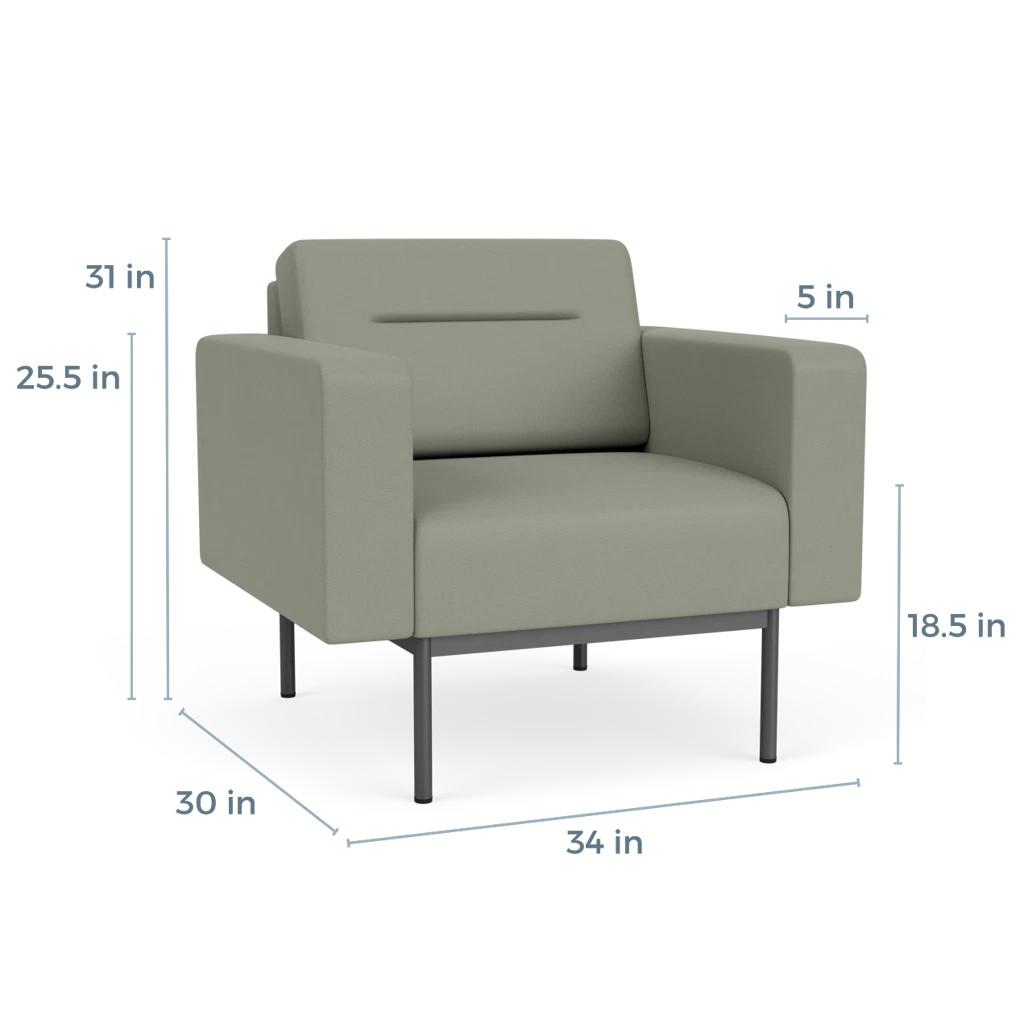  Lesro Darsey Collection Welded Steel Frame Guest Lounge Chair DS1101 