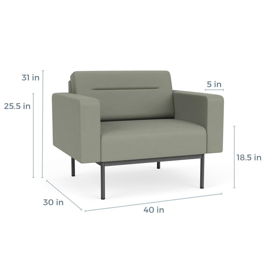  Lesro Darsey Collection 750 lb. Capacity Welded Steel Frame Bariatric Guest Reception Chair DS1401 
