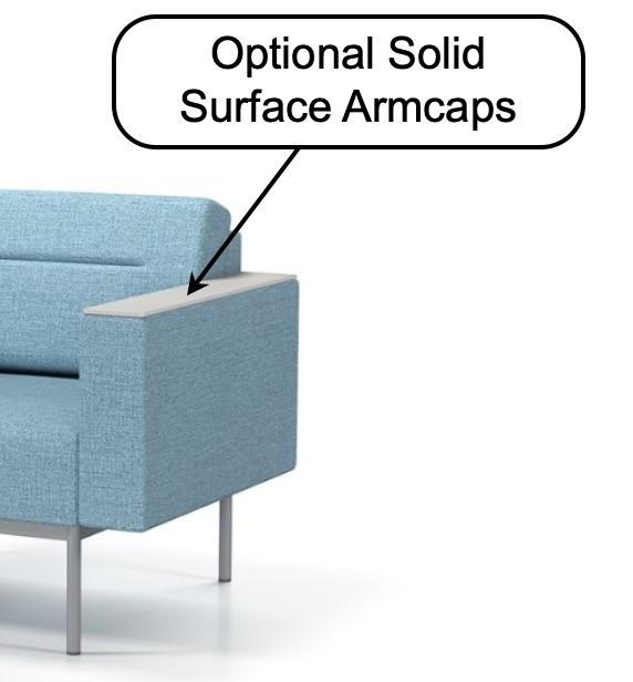  Lesro Darsey Collection Welded Steel Frame 3-Seat Sofa DS1601 