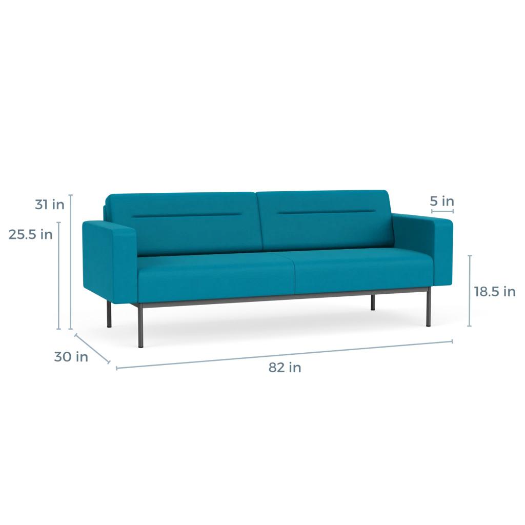  Lesro Darsey Collection Welded Steel Frame 3-Seat Sofa DS1601 