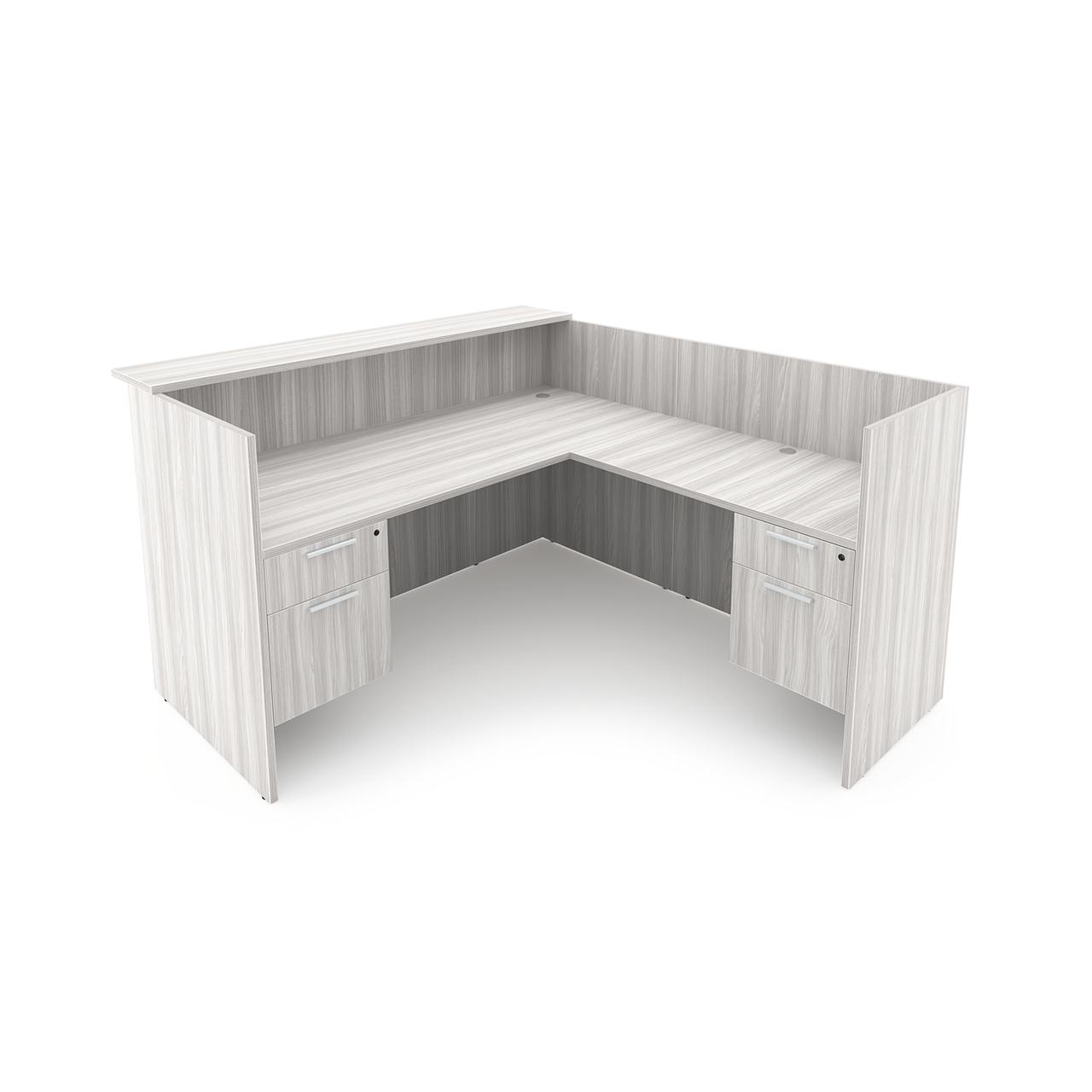  i5 Industries Rayne Collection 71x72 L-Shaped Reception Desk with Suspended Pedestals RN-RD7172P-1 