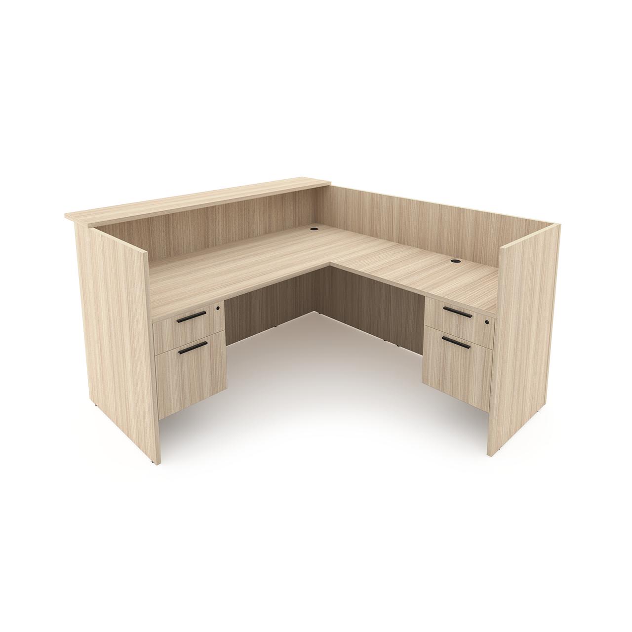  i5 Industries Rayne Collection 71x72 L-Shaped Reception Desk with Suspended Pedestals RN-RD7172P-1 