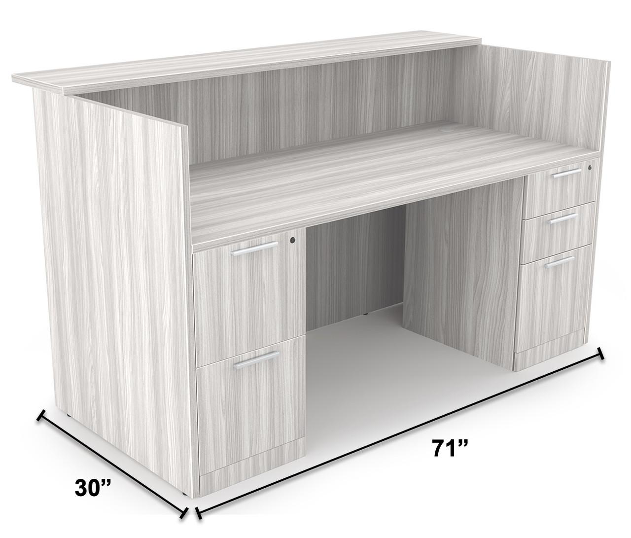  i5 Industries Rayne Collection 71" Reception Desk with Drawers RN-RD3071P-2 