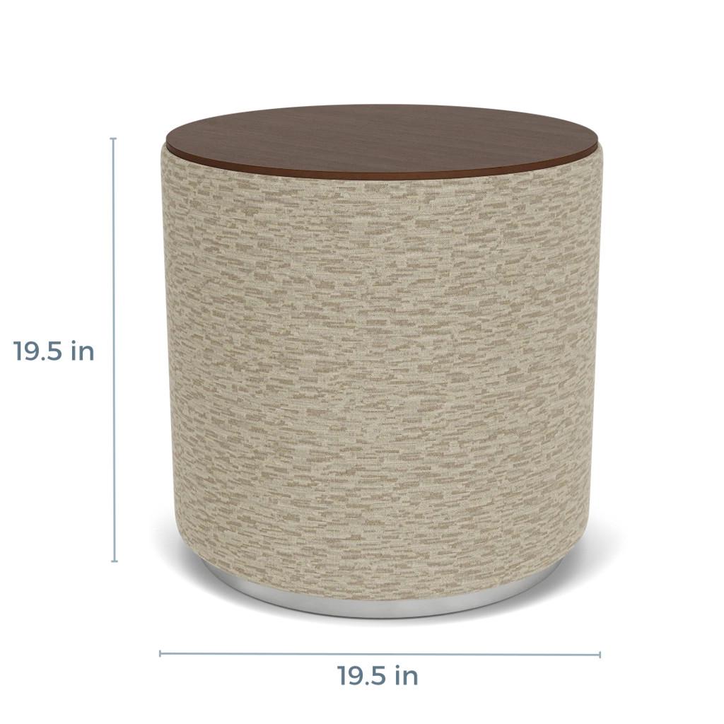  Lesro Bloom Collection Poof Cylinder Accent Table with Laminate Top PF0720 