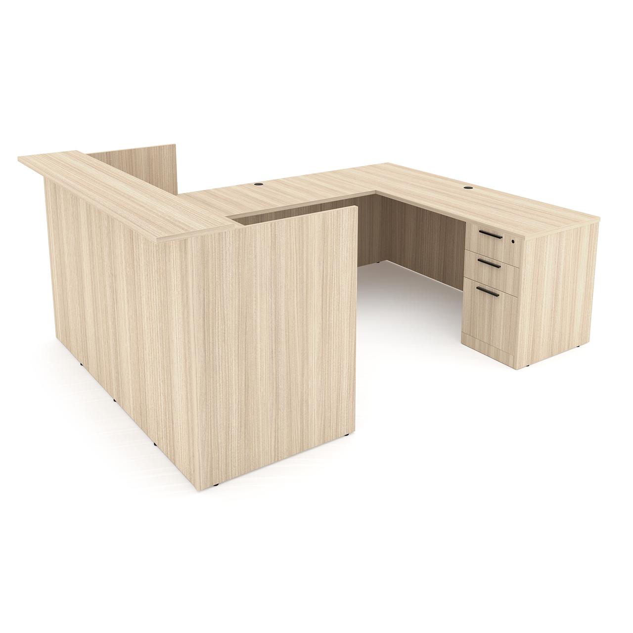  i5 Industries Rayne Collection Reversible U-Shaped Reception Desk with Storage RN-URD7196P-1 