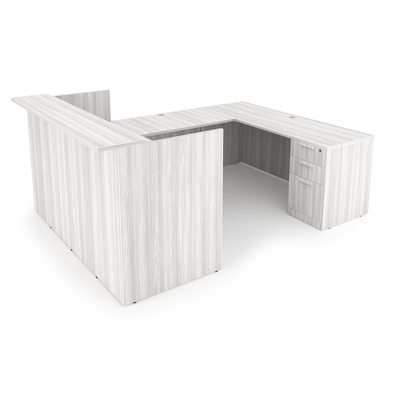  i5 Industries Rayne Collection Reversible U-Shaped Reception Desk with Storage RN-URD7196P-1 