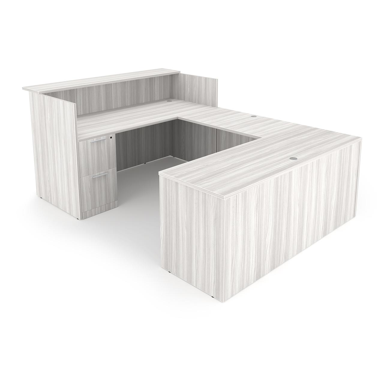  i5 Industries Rayne Collection Reversible U-Shaped Reception Desk with Storage RN-URD7196P-1 