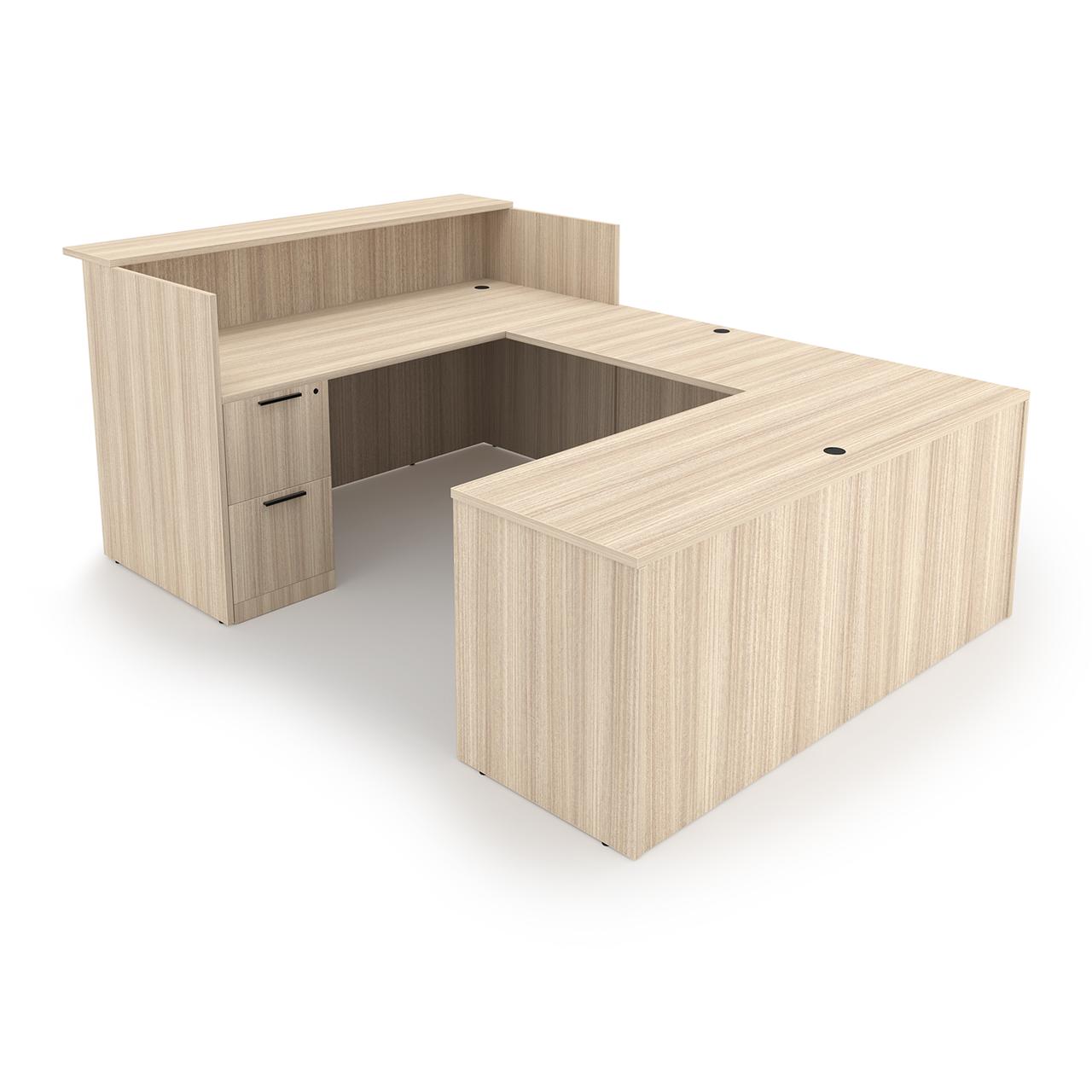 i5 Industries Rayne Collection Reversible U-Shaped Reception Desk with Storage RN-URD7196P-1 