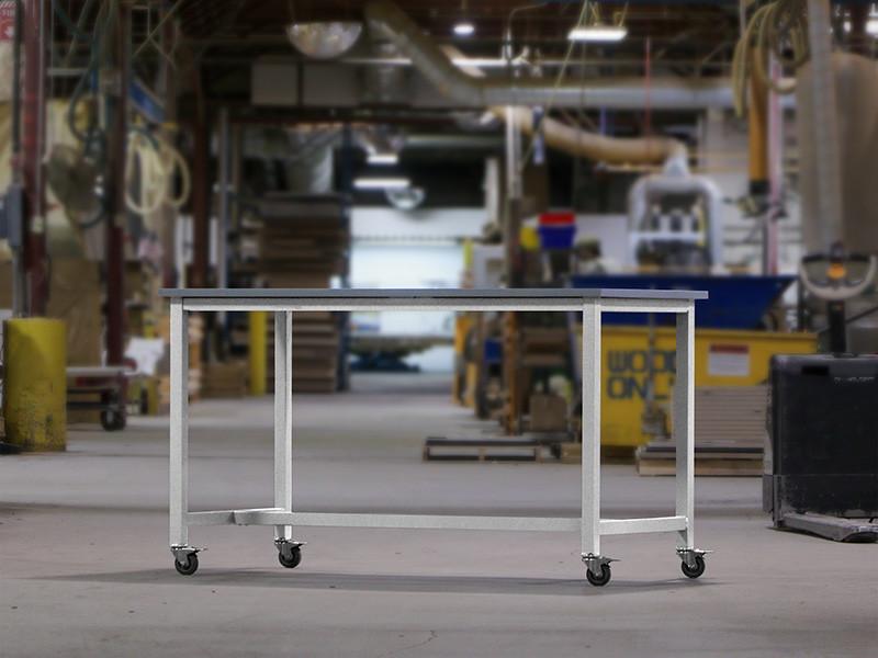  SurfaceWorks Drew Collection 36"H Collaborative Counter Height Table with Foot Support Bar (Size & Power Options!) 