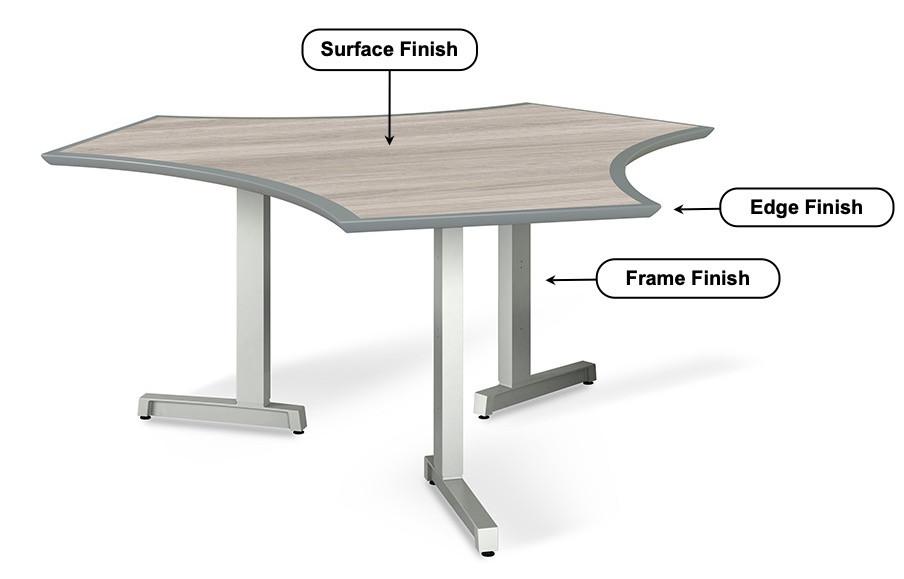  SurfaceWorks Dewey 6-Top Collaborative Table 
