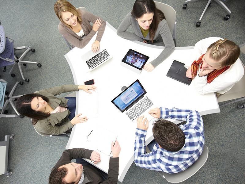  SurfaceWorks Dewey 6-Top Collaborative Table 