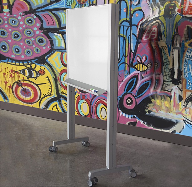 SurfaceWorks Dewey 20"D x 40"W x 75"H Mobile Marker Board Connection Cart