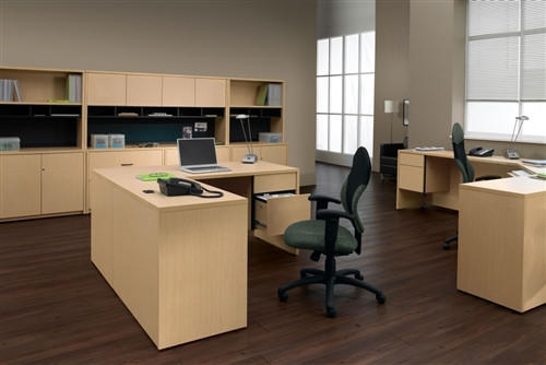 Global Total Office Global Genoa L Shaped Corner Executive Desk GEN502L 