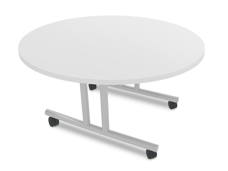  SurfaceWorks Extol T-Flip Collection 60" Diameter Flip Top Multi-Purpose Meeting Table 