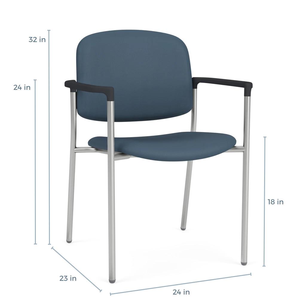  Lesro Chat Upholstered 300 lb. Capacity Square Back Guest Chair CX1171 