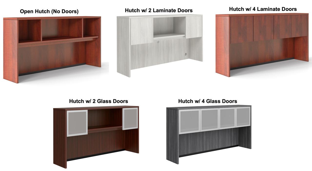 Office Source OS Laminate 66"W Open Hutch OS140OH (Optional Doors Available!) 