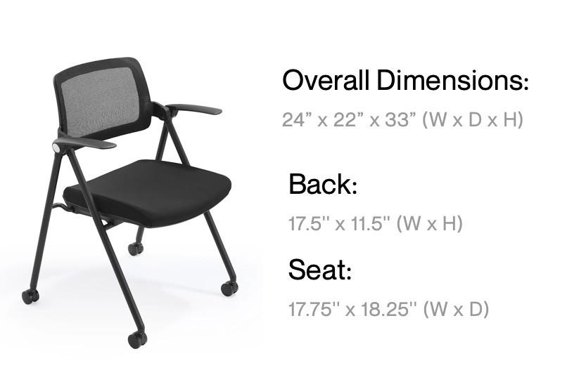 Eurotech Seating Flip V2 Multi-Purpose Training Room Nesting Chair (2 Pack!)