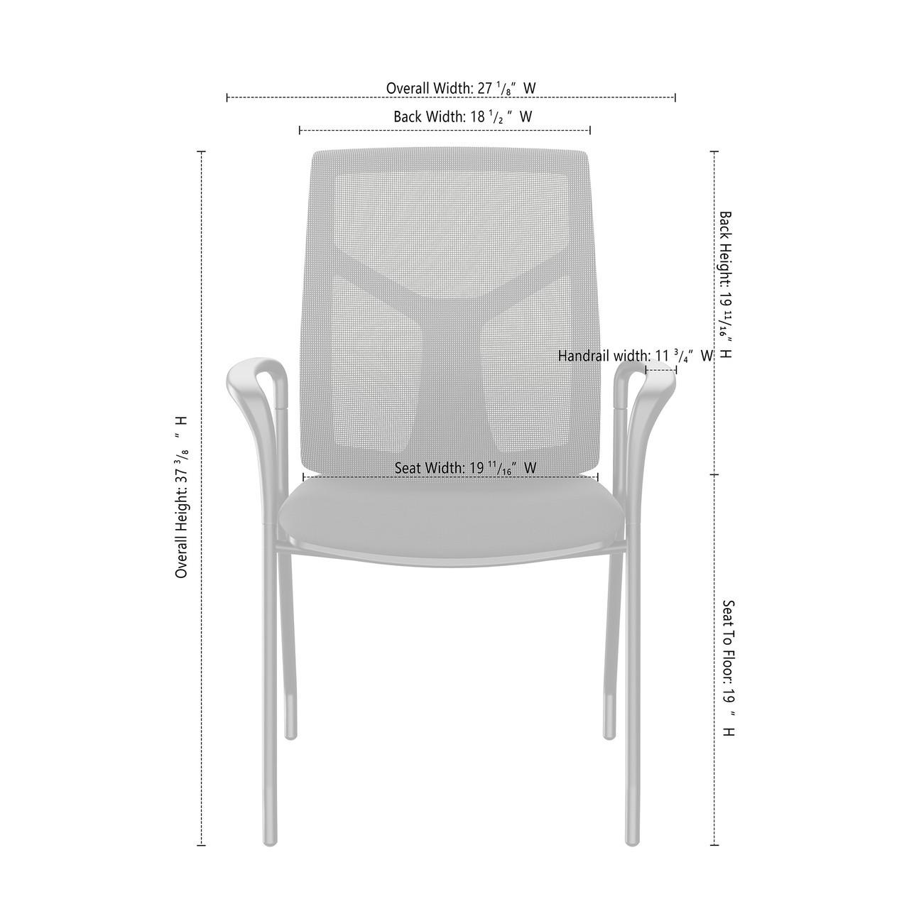  Office Source Starlight Executive Guest Chair with Mesh Back OSGS4031 