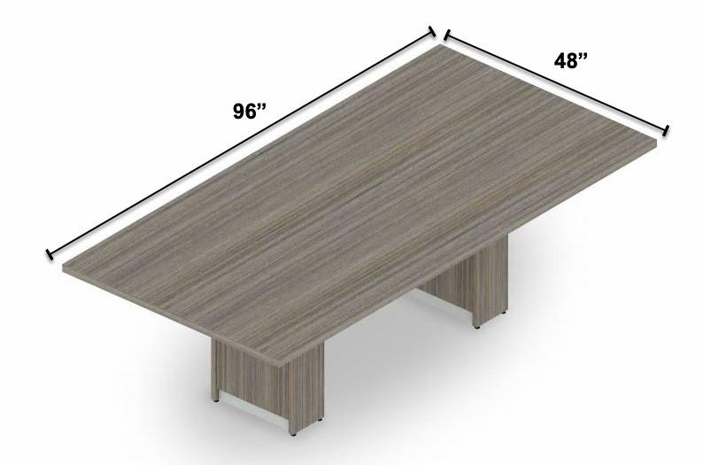 Global Total Office Global Zira Collection 96"W x 48"D Rectangular Top Laminate Conference Table with Slim Bases ZS4896REE 
