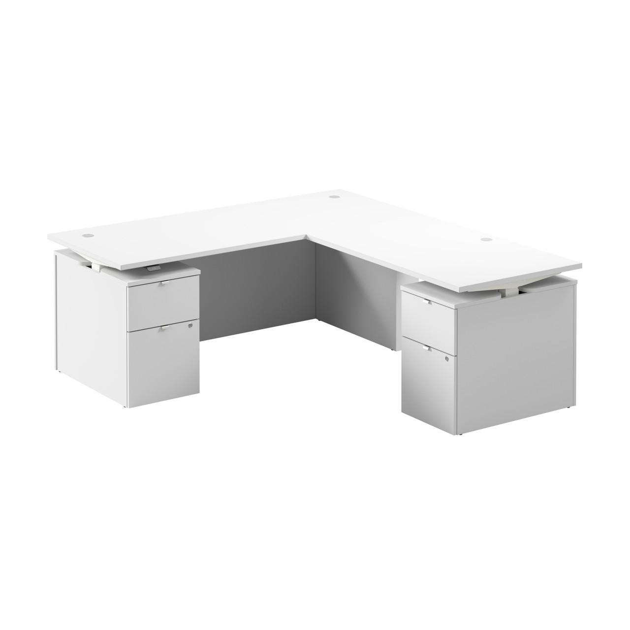  Bush Business Furniture Stratus 72W x 78D Height Adjustable L Shaped Standing Desk with Drawers 