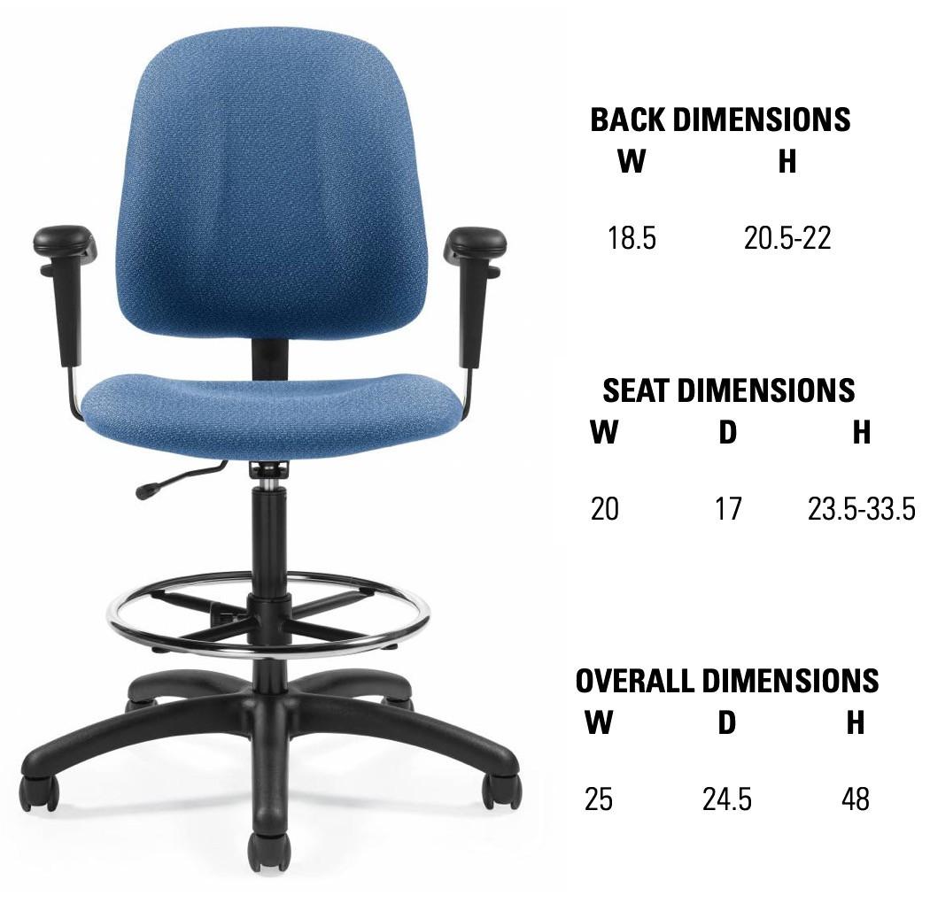 Global Total Office Goal Drafting Chair - Thumbnail 4