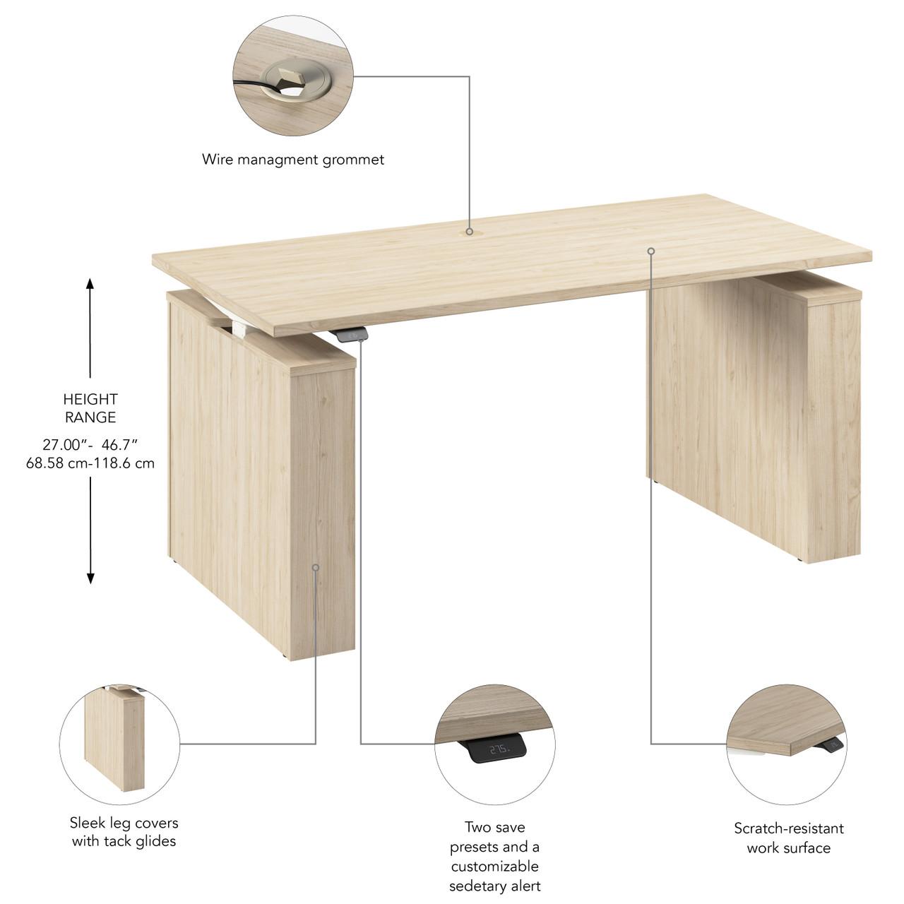  Bush Business Furniture Stratus 60W x 30D Electric Height Adjustable Standing Desk 