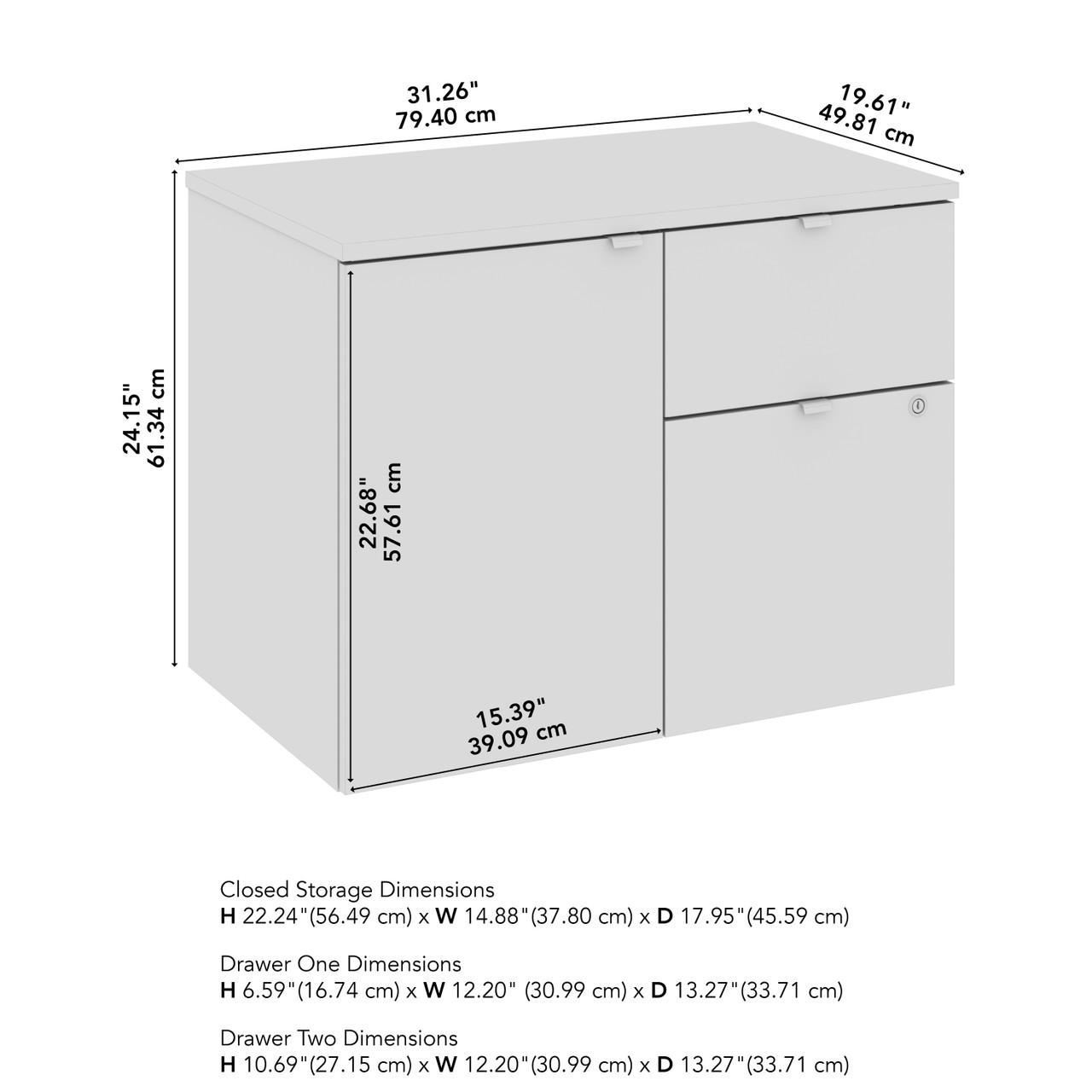 Bush Business Furniture Stratus 30W Office Storage Cabinet with Drawer   Bush Business Furniture Stratus 30W Office Storage Cabinet with Drawer