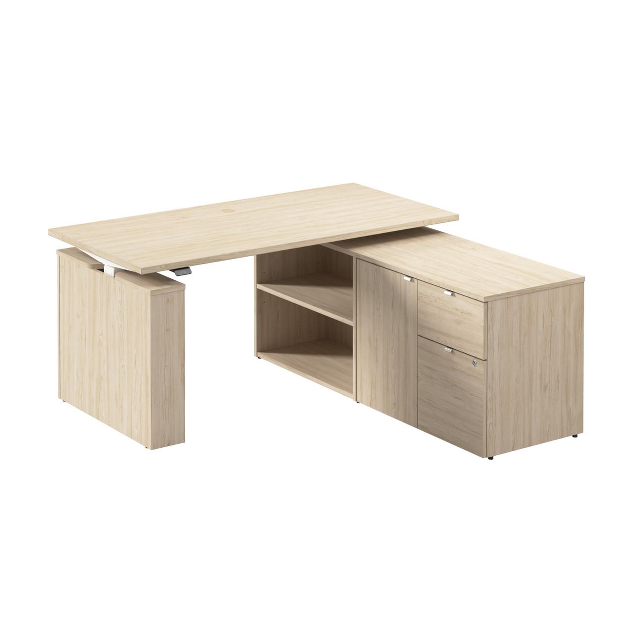  Bush Business Furniture Stratus Electric Height Adjustable Standing Desk with Storage 