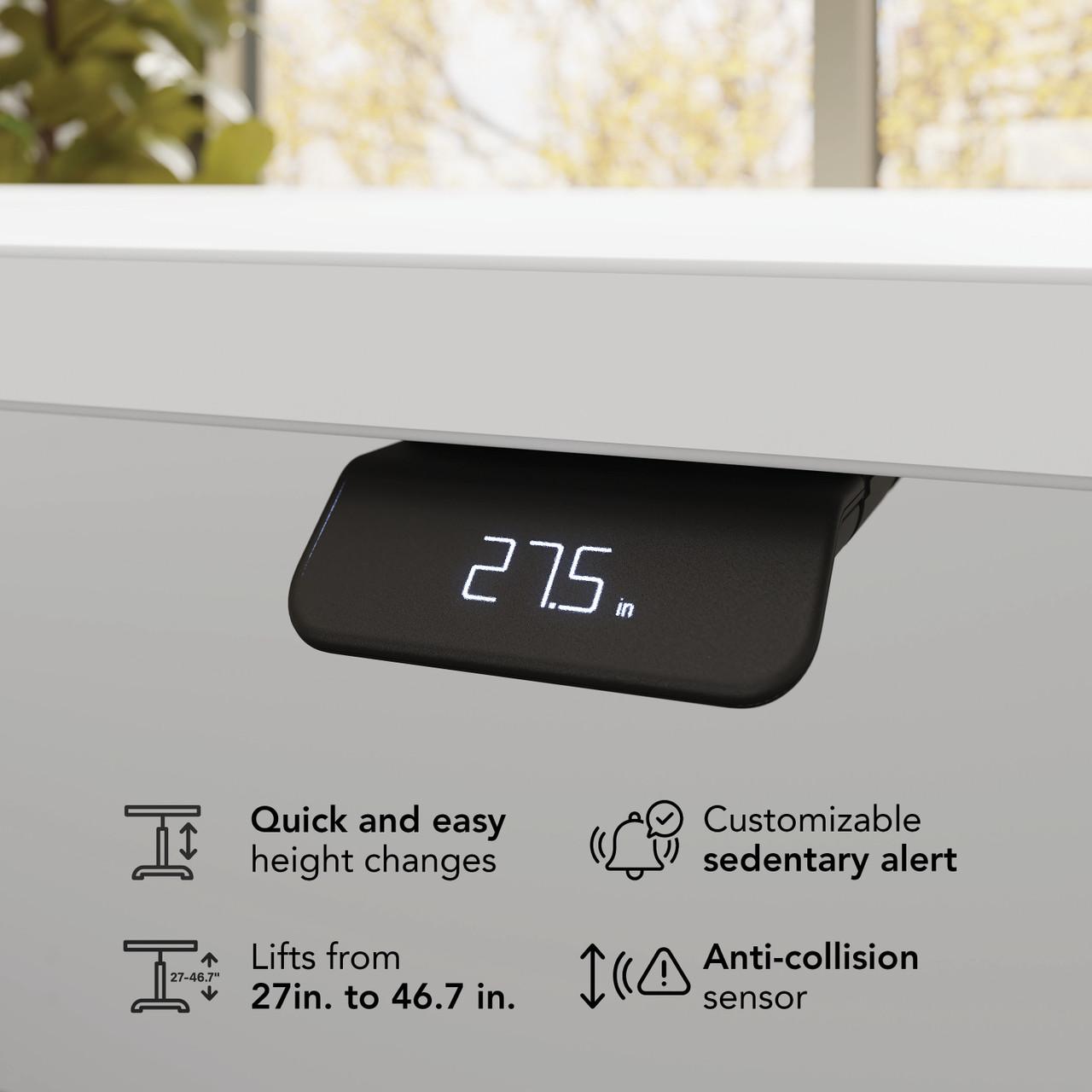  Bush Business Furniture Stratus 72W x 78D Electric Height Adjustable L Shaped Standing Desk 