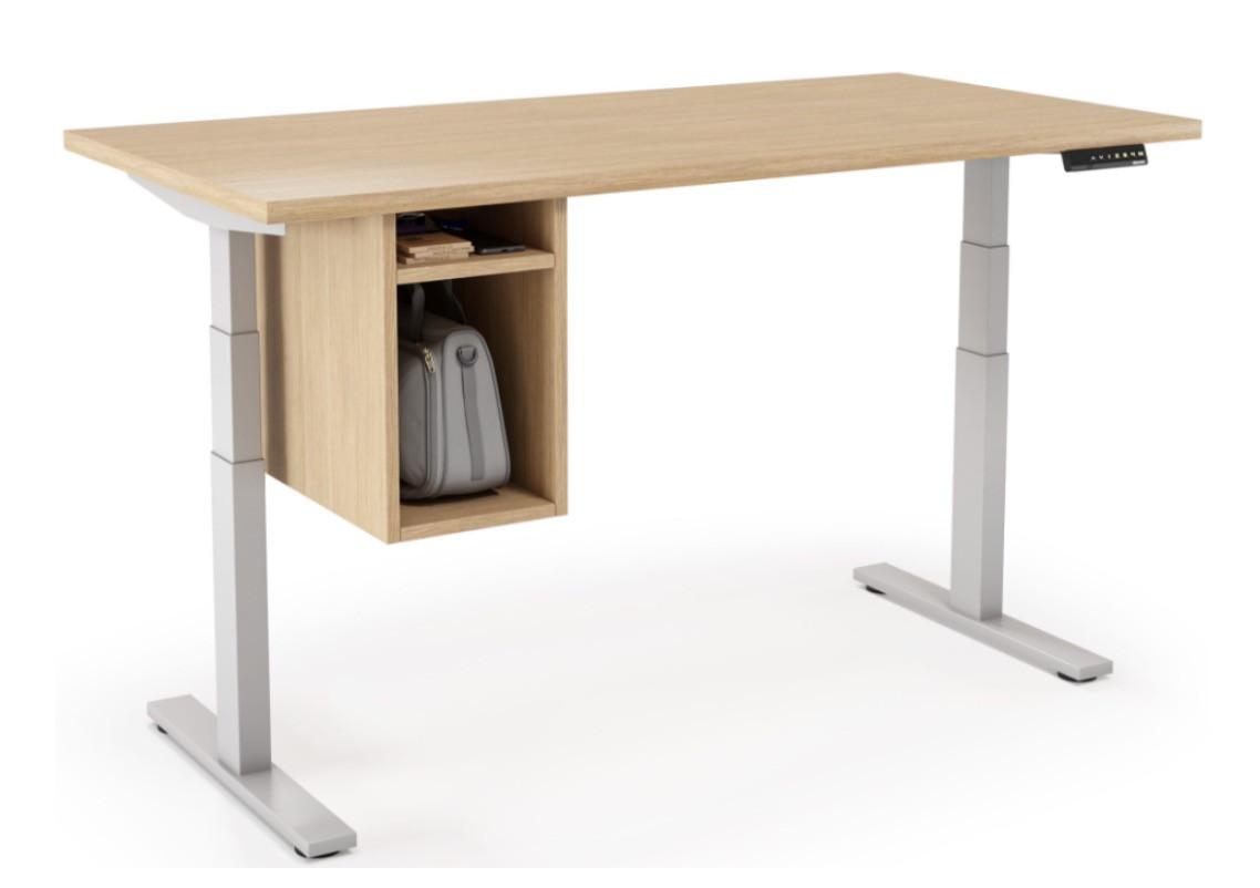 Element Contract Furniture Element Contract STO Casegoods Collection Height Adjustable Desk with Hanging Storage 