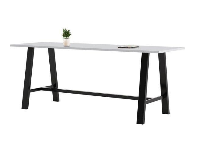 KFI Studios KFI Midtown 8' Standing Height Collaborative Table with Thermally Fused Laminate Top (Available with Power!) 
