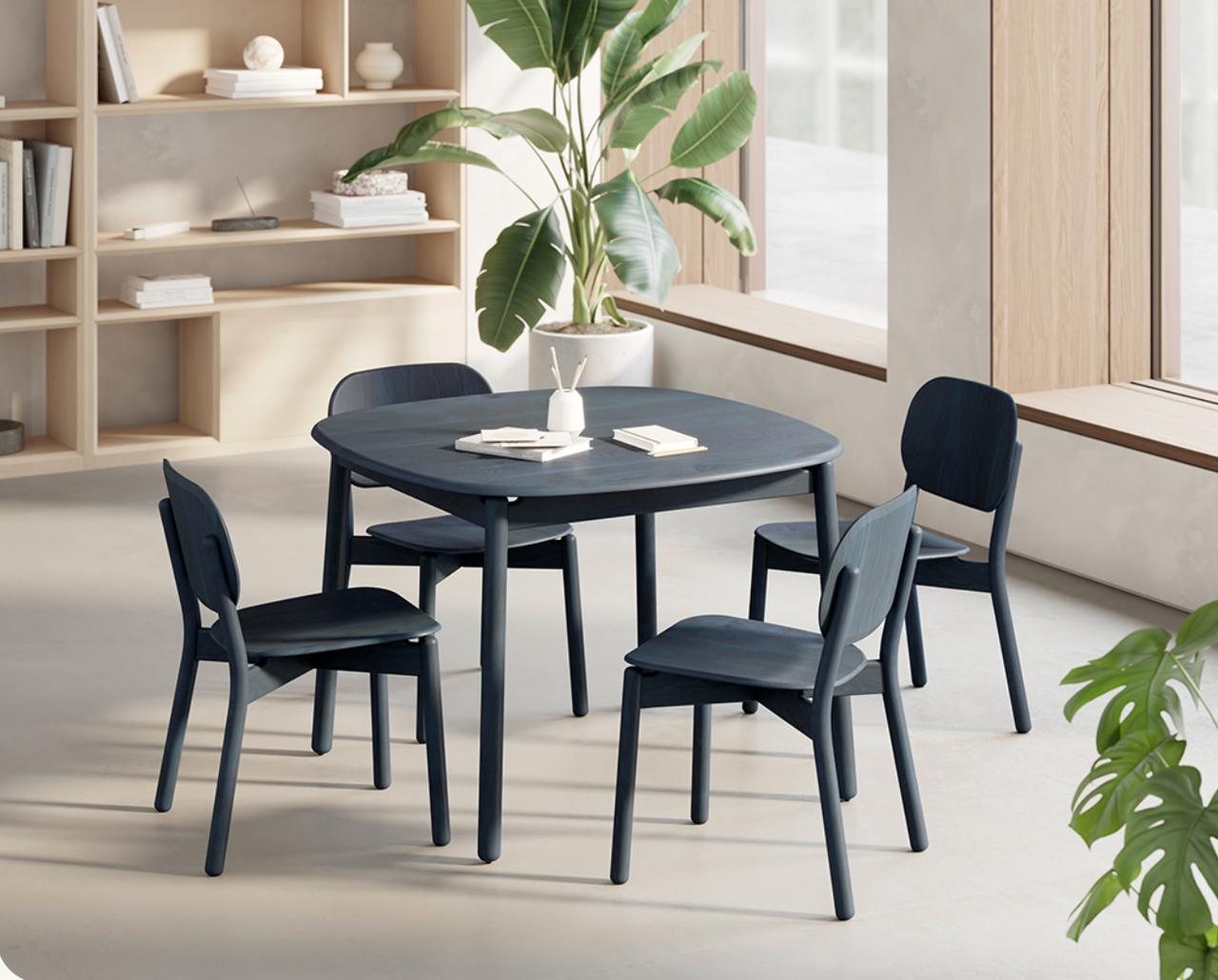  KFI Studios Silva 42"W x 42"D x 30"H Stained Beech Wood Cafe Table B9900-30 