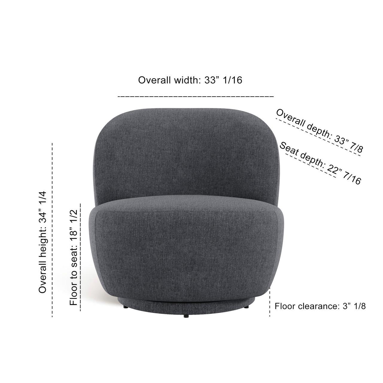  Office Source Aria Upholstered Modern Swivel Lounge Chair 