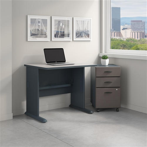 Bush Business Furniture Bush Series A 36" Office Desk with Mobile File Cabinet SRA024 