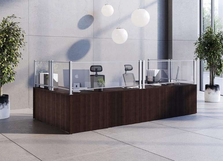 Office Source 2 Person U-Shaped Guest Reception Desk - Office Source Borders II Collection OSTYP327 